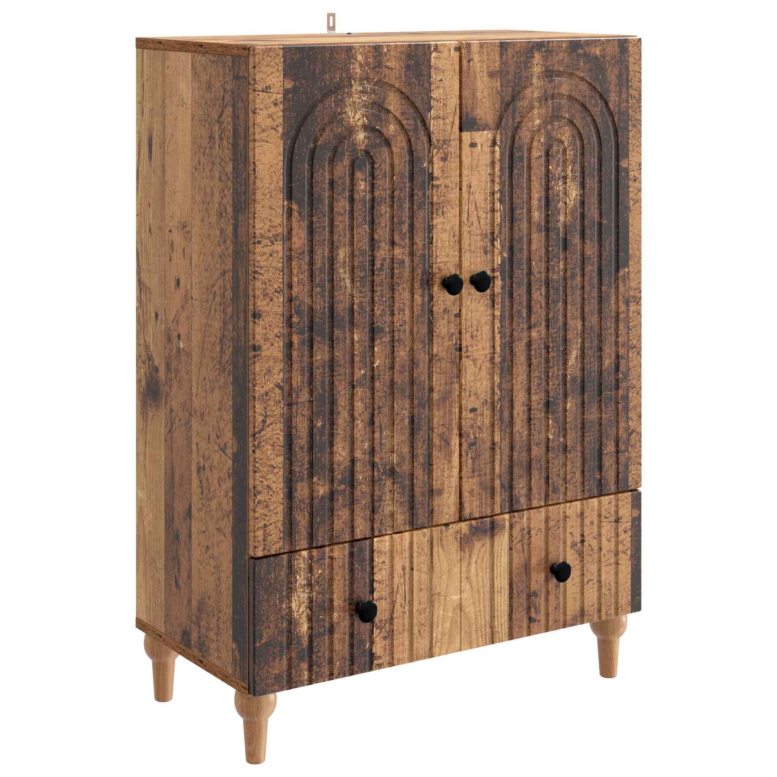 vidaXL Dressoir met lade Zwart 66 x 34,5 x 95 cm Bewerkt hout