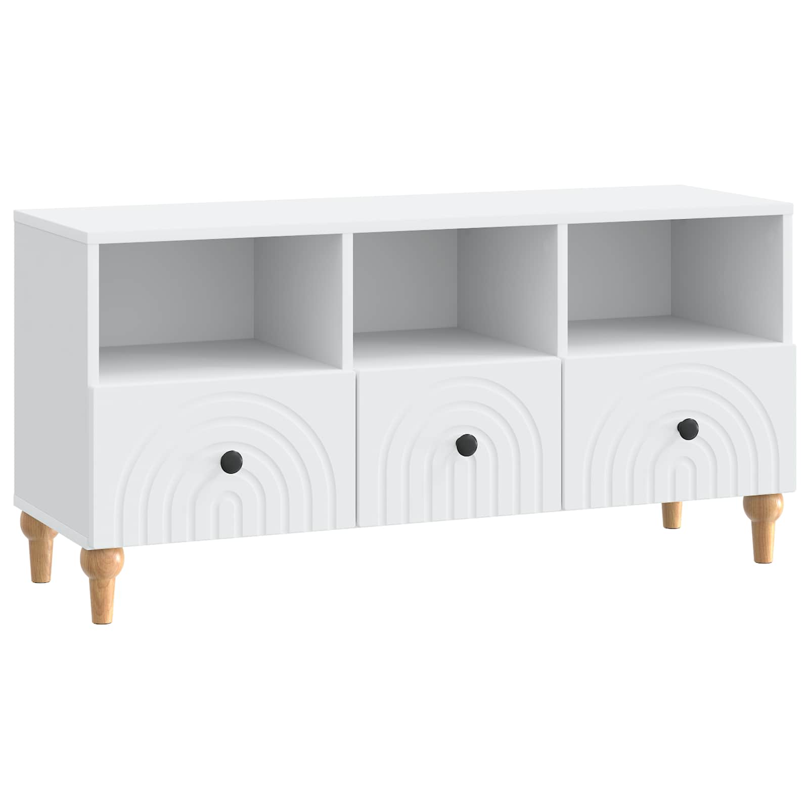 vidaXL TV-kast Zwart 102 x 34,5 x 50 cm Geconstrueerd hout
