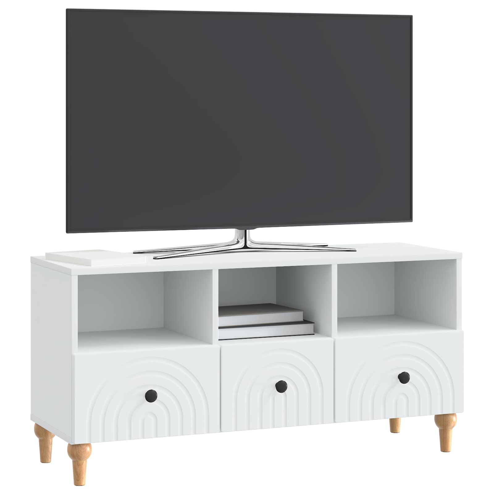 vidaXL TV-kast Zwart 102 x 34,5 x 50 cm Geconstrueerd hout