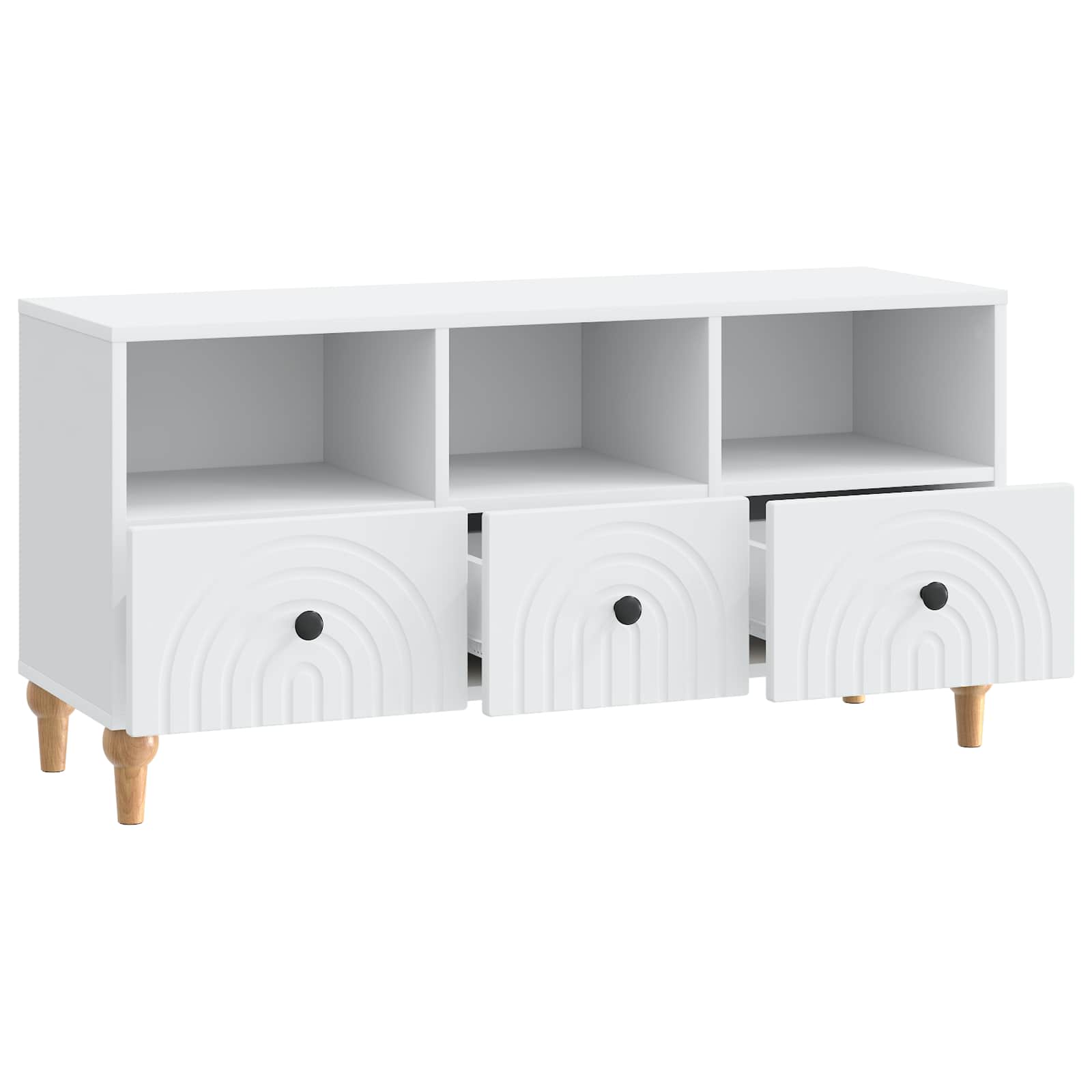 vidaXL TV-kast Zwart 102 x 34,5 x 50 cm Geconstrueerd hout
