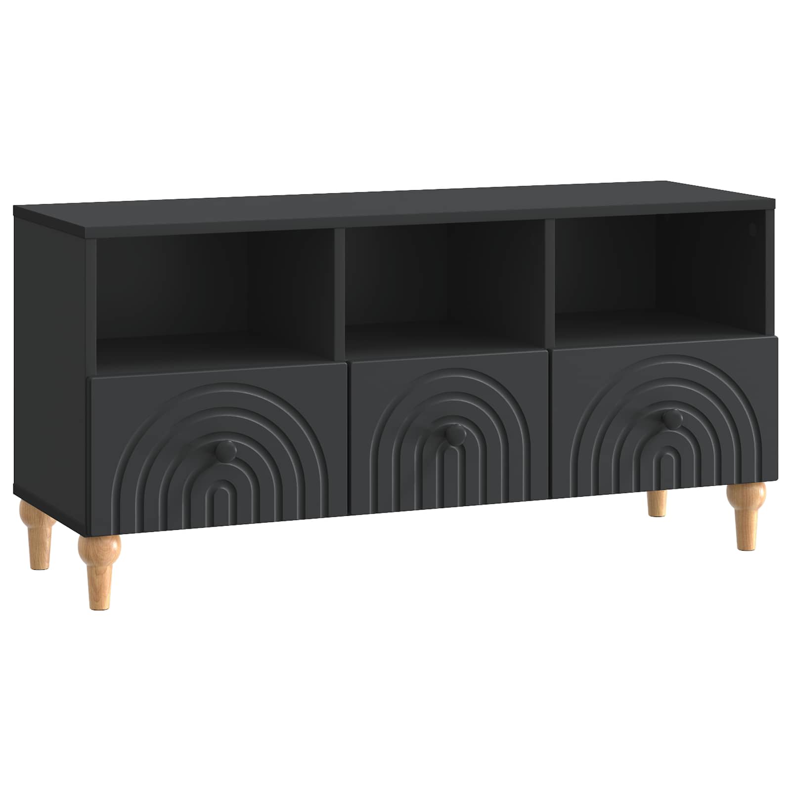 vidaXL TV-kast Zwart 102 x 34,5 x 50 cm Geconstrueerd hout
