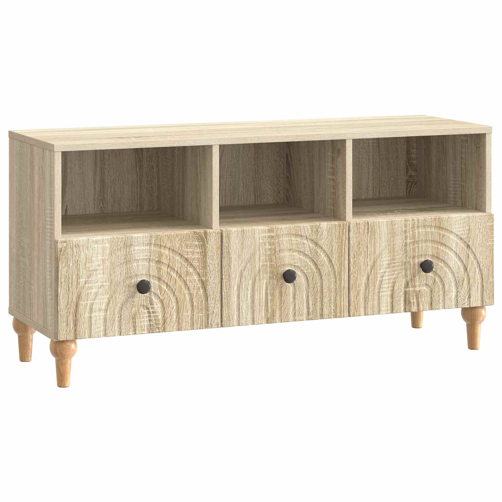 vidaXL TV-kast Zwart 102 x 34,5 x 50 cm Geconstrueerd hout