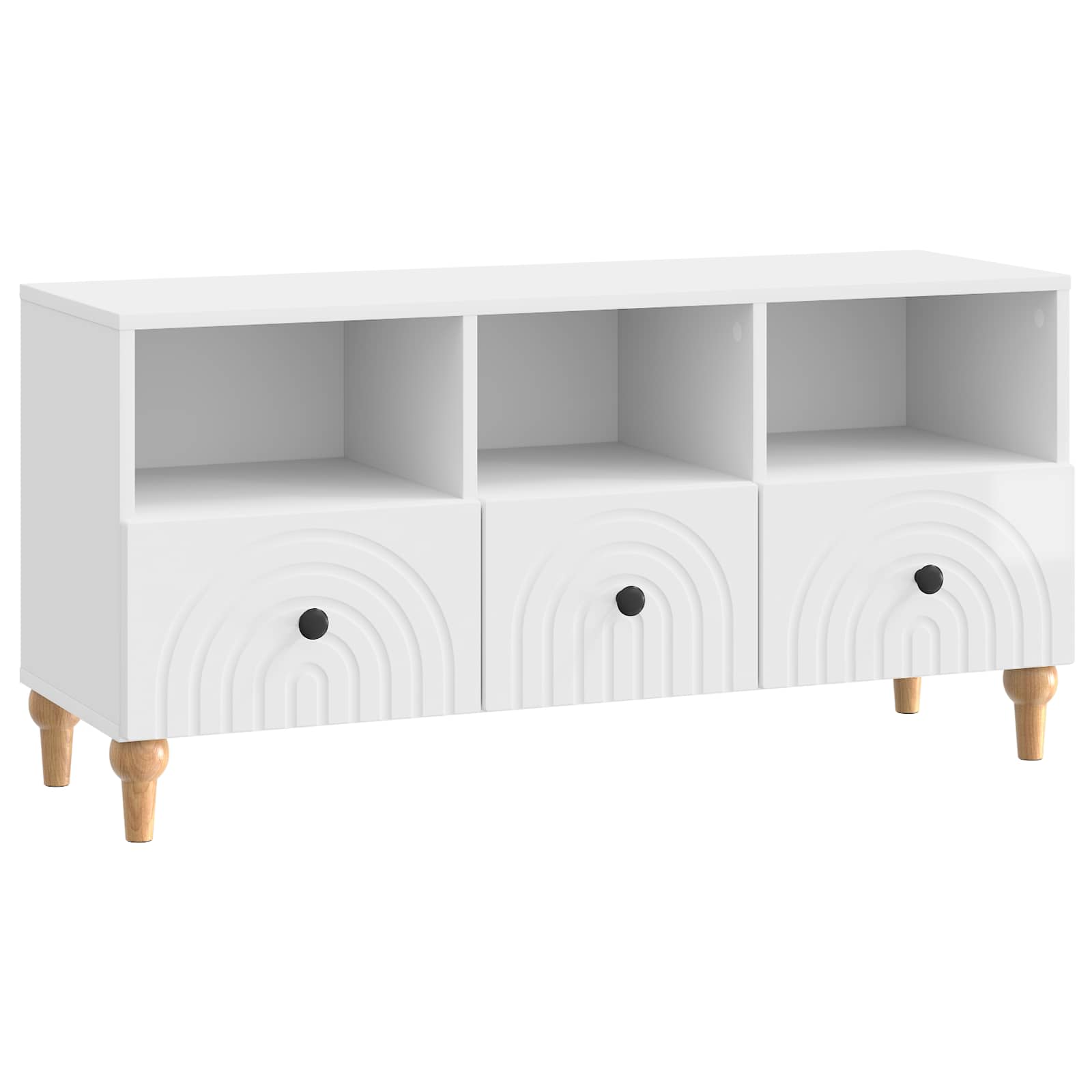 vidaXL TV-kast Zwart 102 x 34,5 x 50 cm Geconstrueerd hout