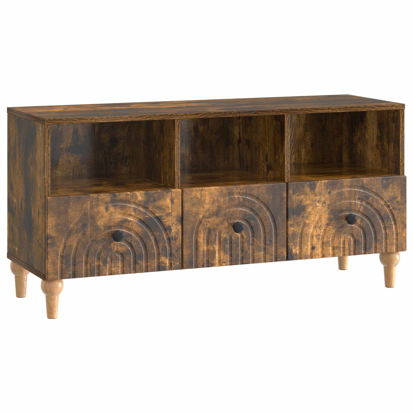 vidaXL TV-kast Zwart 102 x 34,5 x 50 cm Geconstrueerd hout