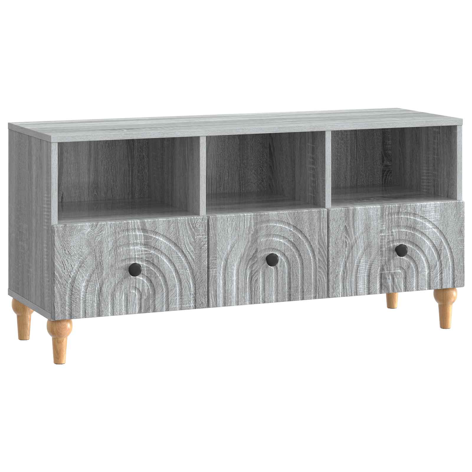 vidaXL TV-kast Zwart 102 x 34,5 x 50 cm Geconstrueerd hout