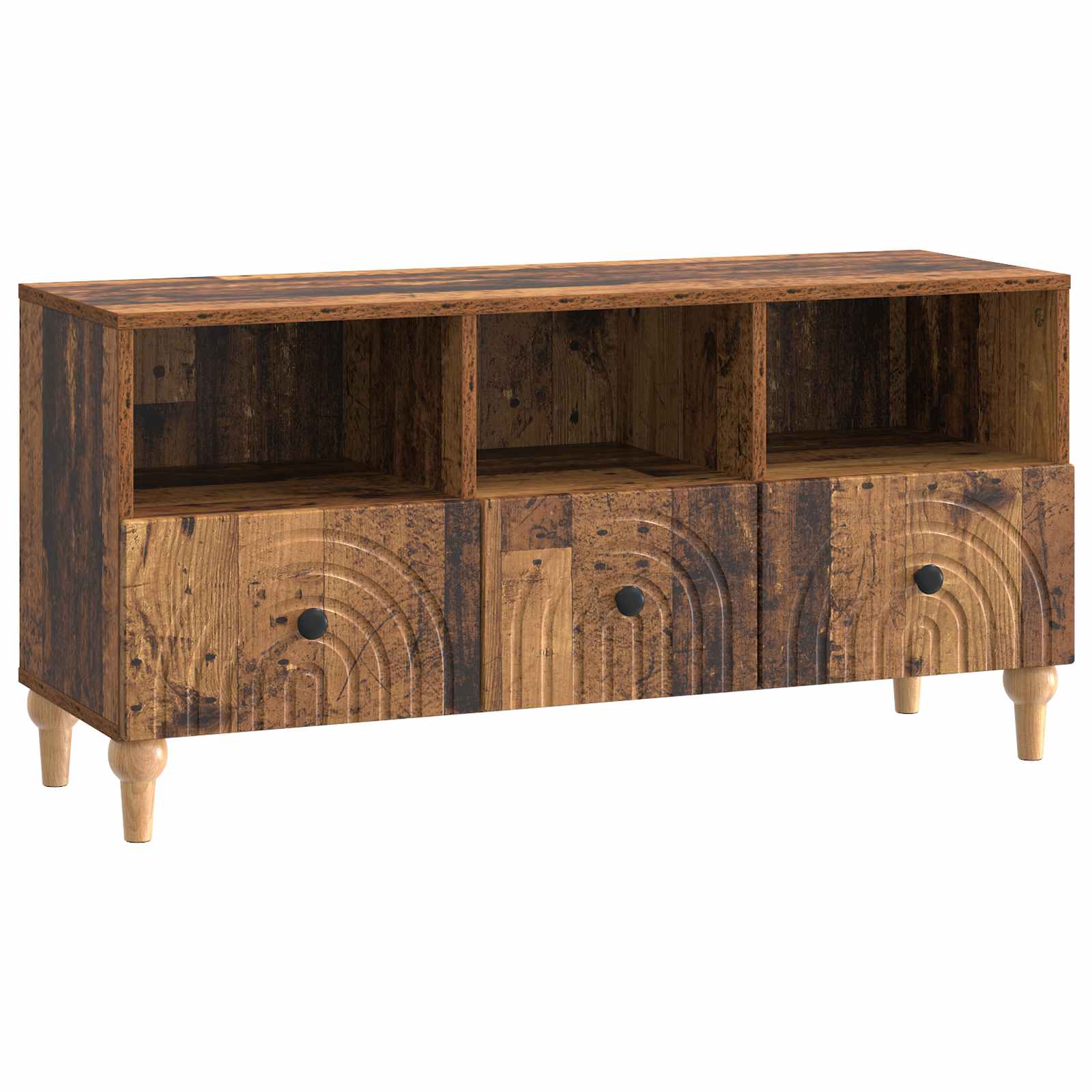 vidaXL TV-kast Zwart 102 x 34,5 x 50 cm Geconstrueerd hout