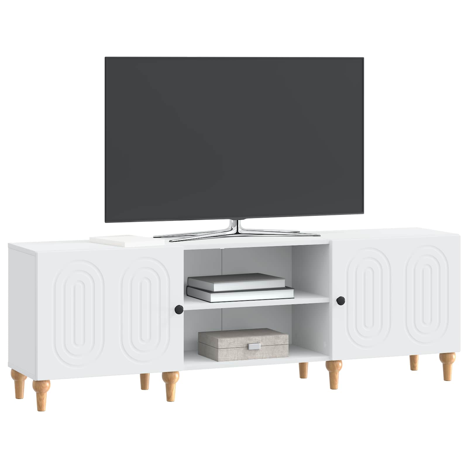 vidaXL TV-kast Zwart 150 x 31 x 50 cm Bewerkt hout