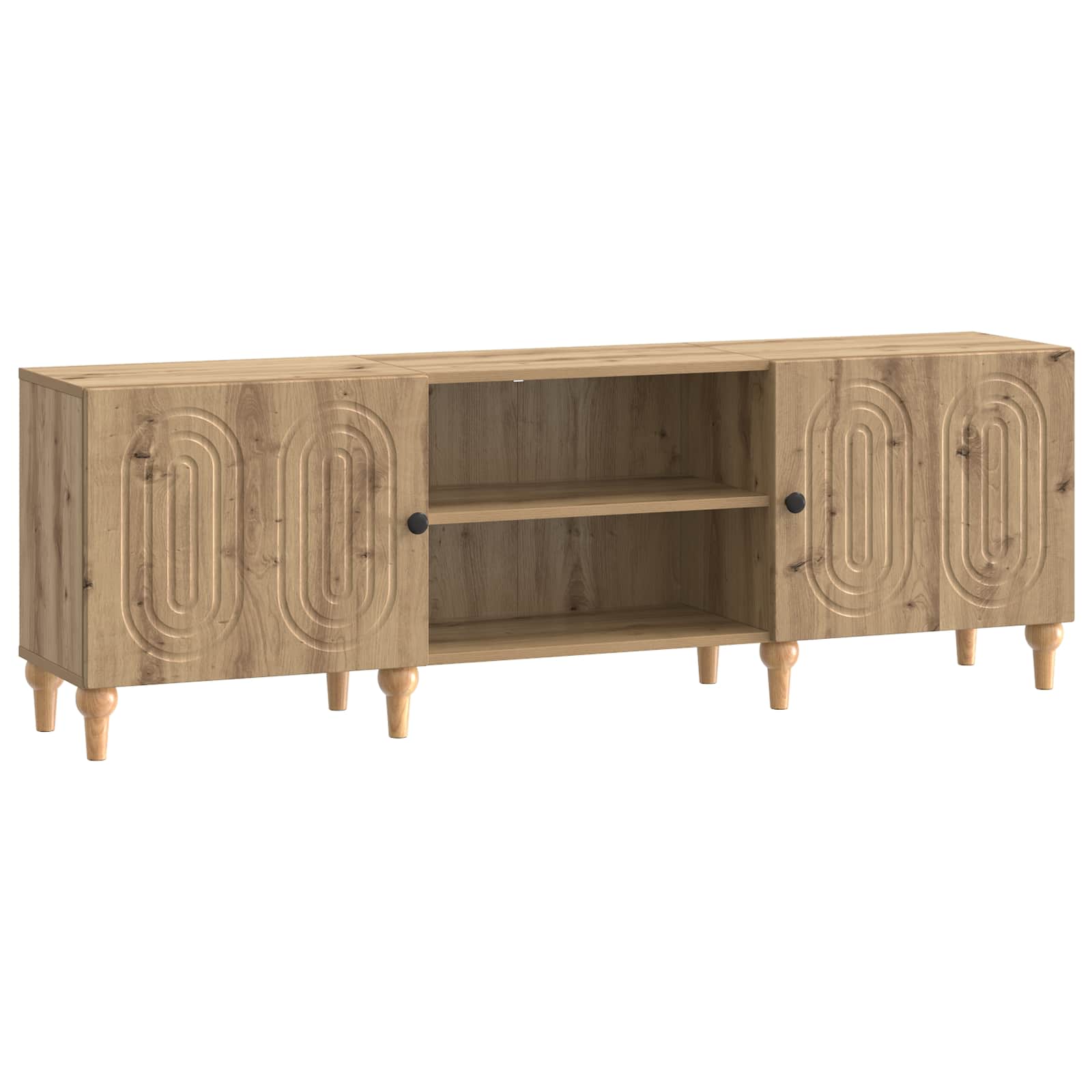 vidaXL TV-kast Zwart 150 x 31 x 50 cm Bewerkt hout