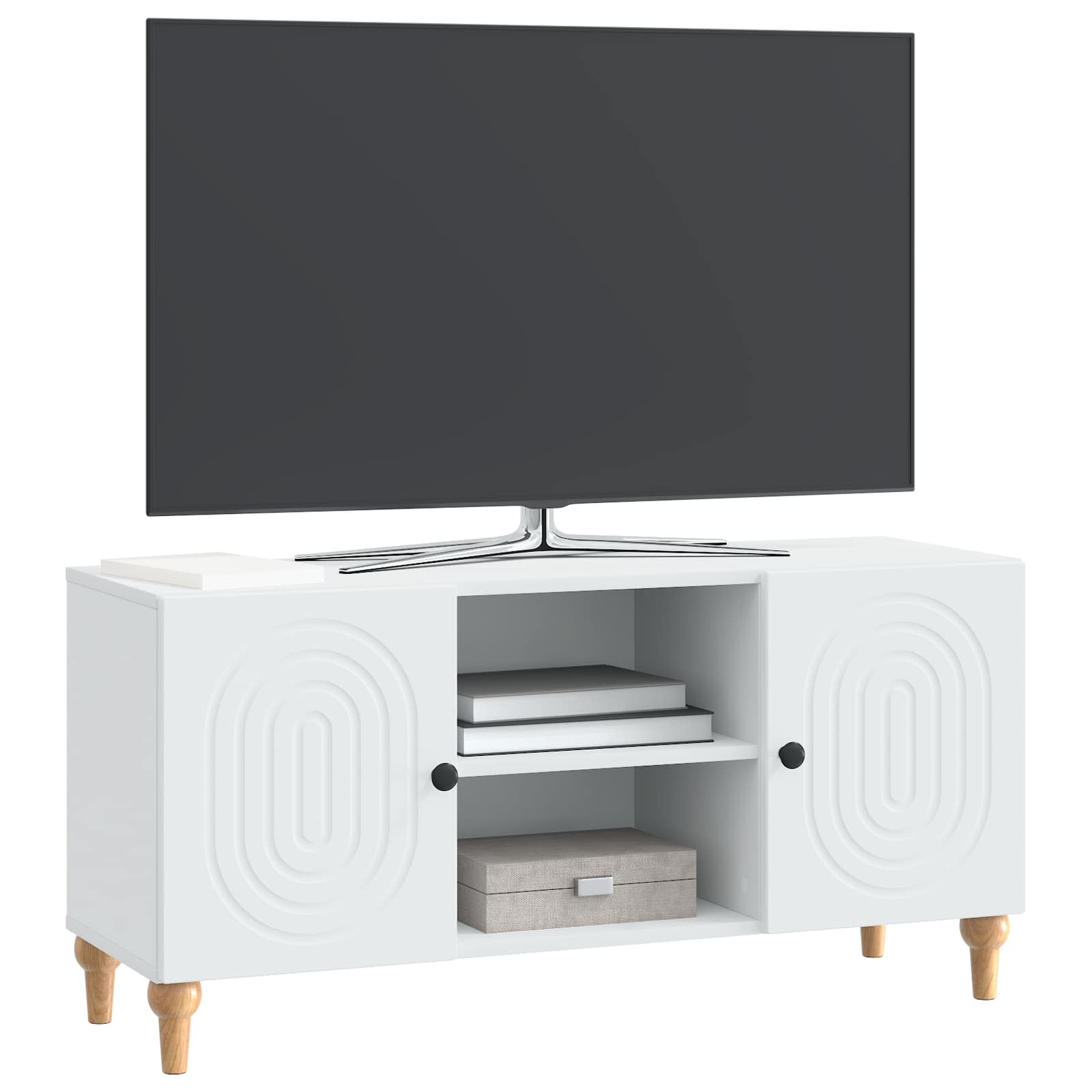 vidaXL TV-kast Zwart 102 x 34,5 x 50 cm Bewerkt hout