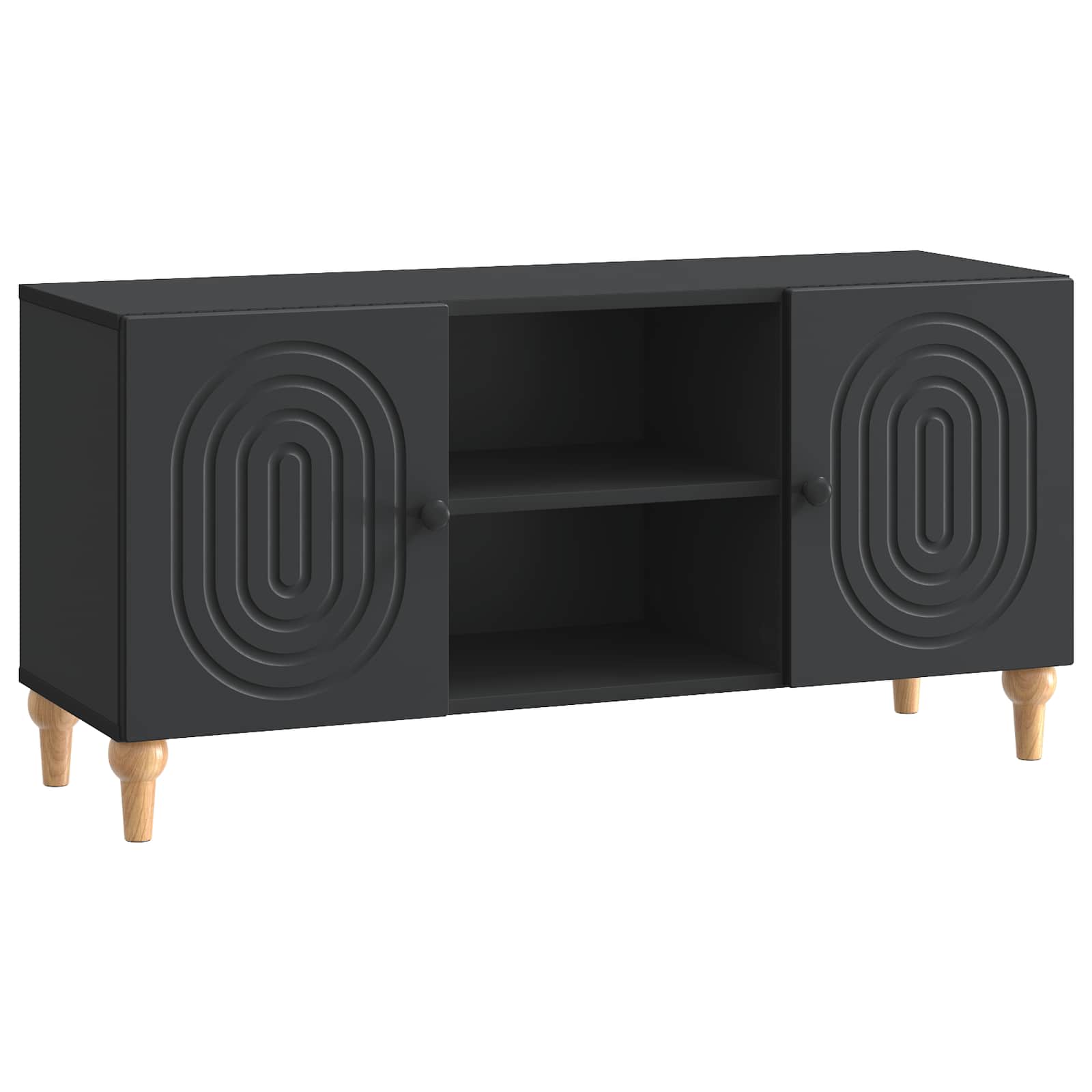 vidaXL TV-kast Zwart 102 x 34,5 x 50 cm Bewerkt hout