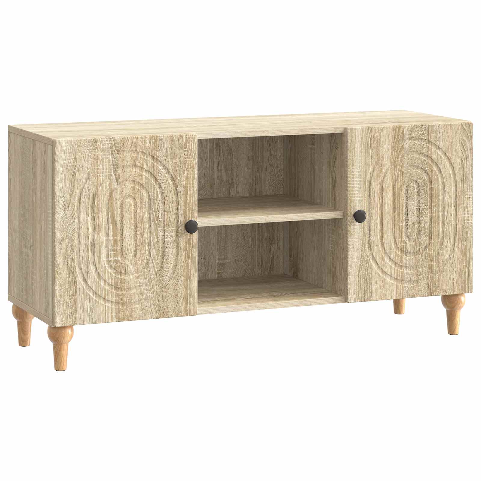 vidaXL TV-kast Zwart 102 x 34,5 x 50 cm Bewerkt hout
