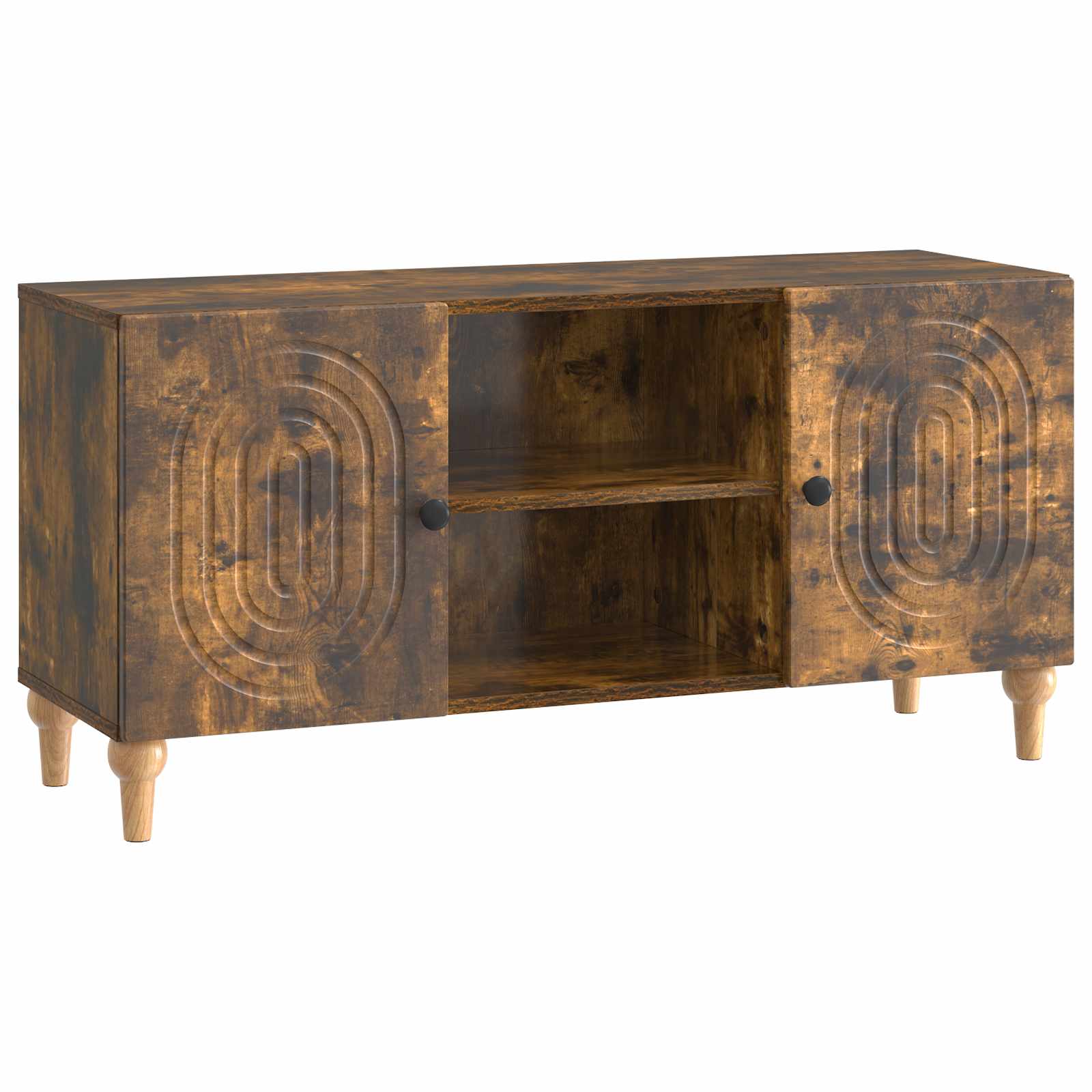 vidaXL TV-kast Zwart 102 x 34,5 x 50 cm Bewerkt hout