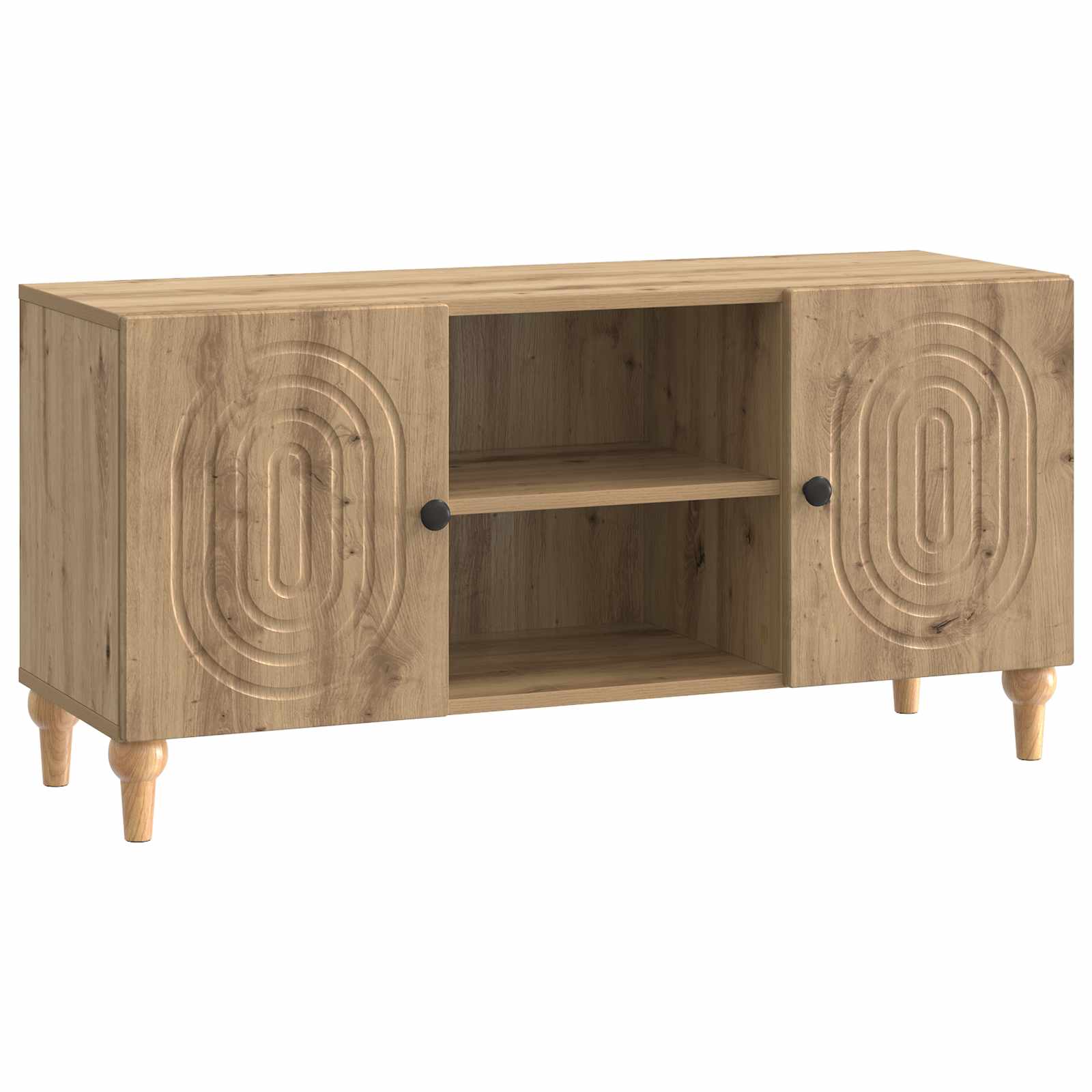 vidaXL TV-kast Zwart 102 x 34,5 x 50 cm Bewerkt hout