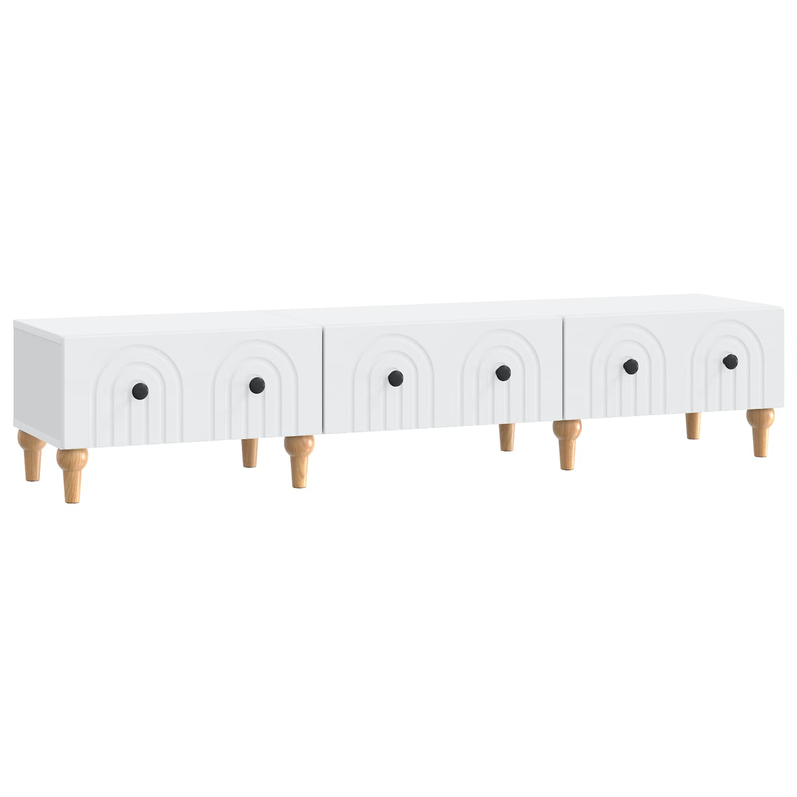 vidaXL TV-kast met lade Zwart 147 x 34,5 x 30 cm Bewerkt hout