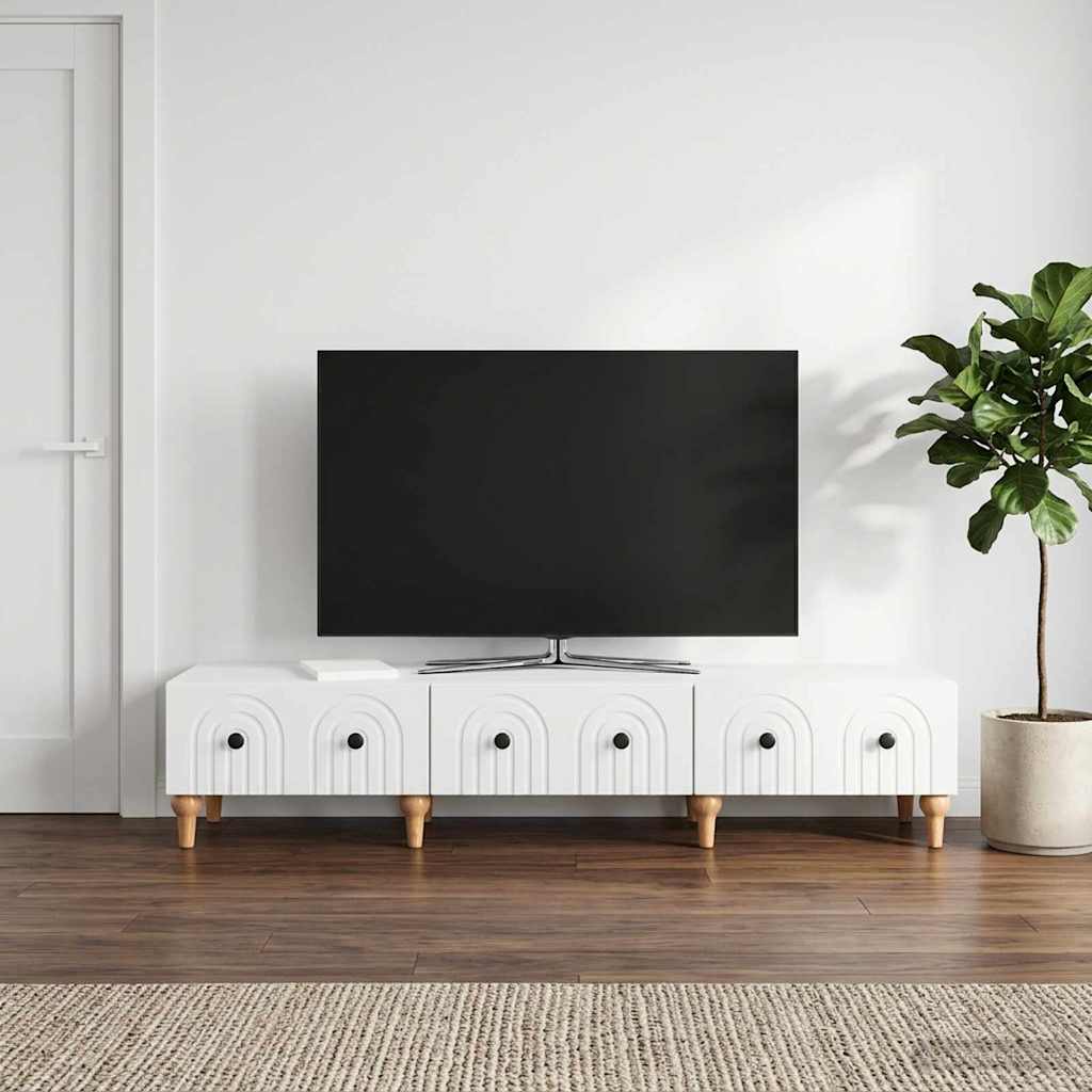 vidaXL TV-kast met lade Zwart 147 x 34,5 x 30 cm Bewerkt hout