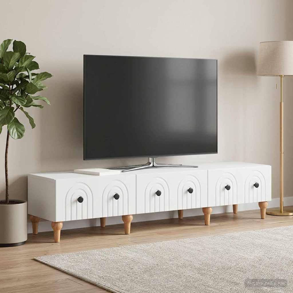vidaXL TV-kast met lade Zwart 147 x 34,5 x 30 cm Bewerkt hout