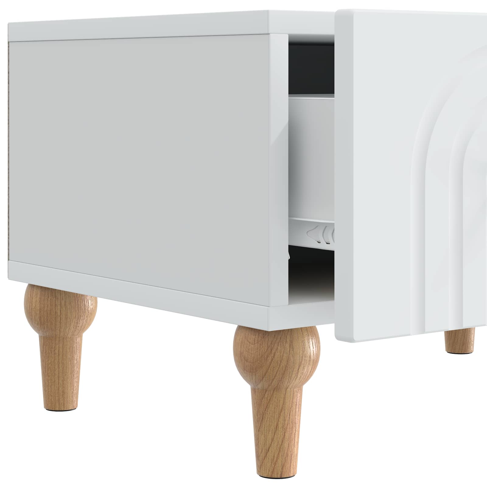 vidaXL TV-kast met lade Zwart 147 x 34,5 x 30 cm Bewerkt hout