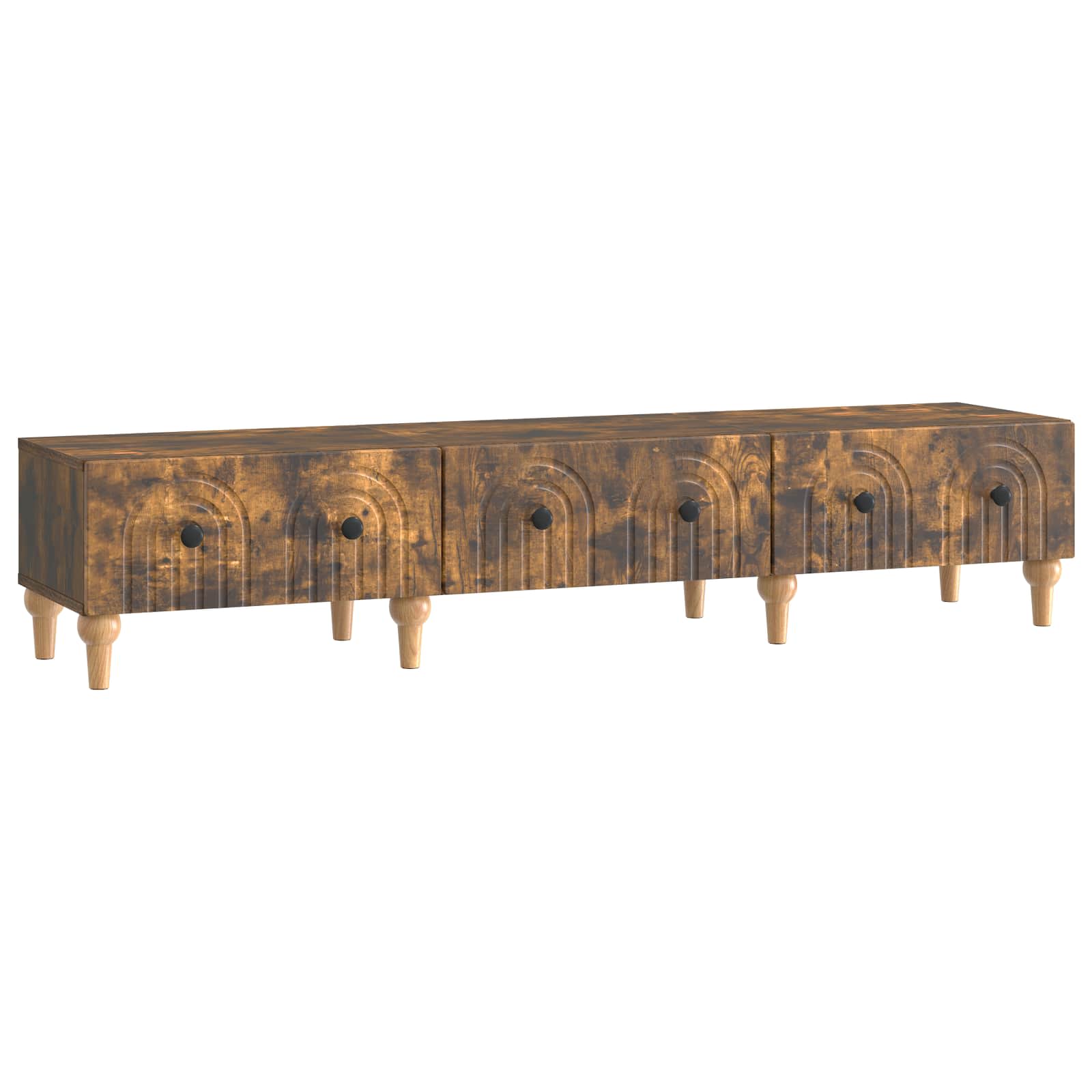 vidaXL TV-kast met lade Zwart 147 x 34,5 x 30 cm Bewerkt hout