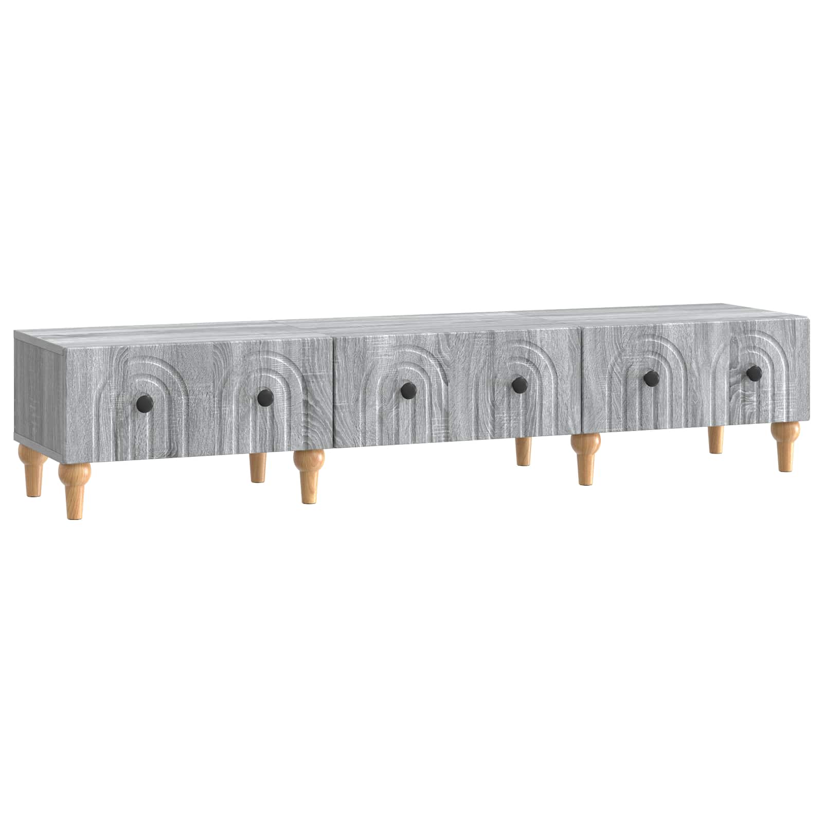 vidaXL TV-kast met lade Zwart 147 x 34,5 x 30 cm Bewerkt hout