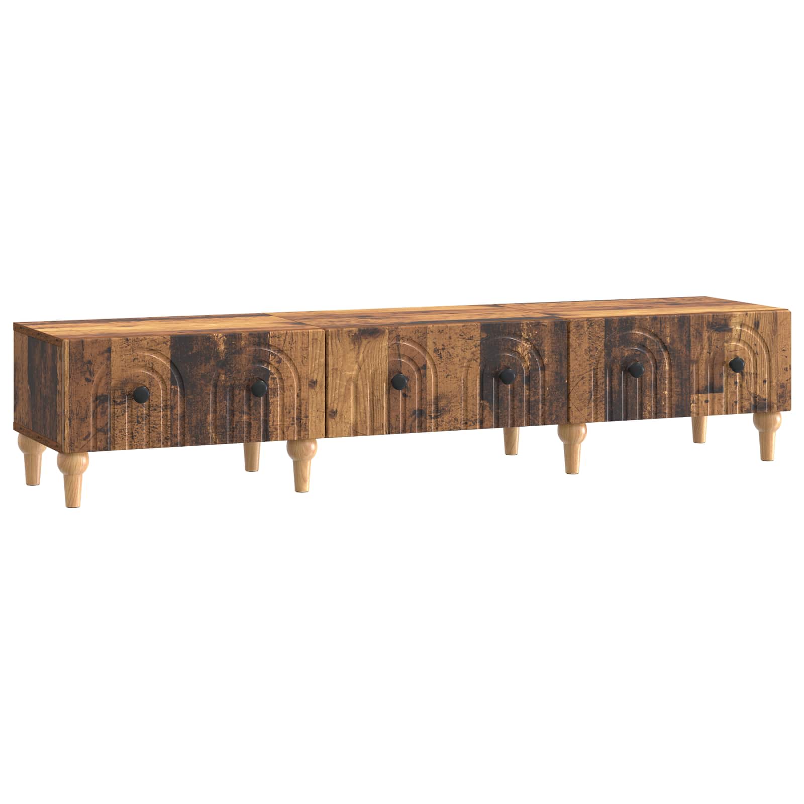 vidaXL TV-kast met lade Zwart 147 x 34,5 x 30 cm Bewerkt hout