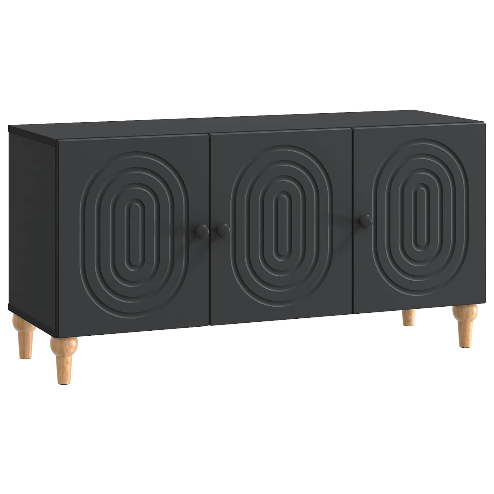 vidaXL TV-kast Zwart 99 x 34,5 x 50 cm Bewerkt hout