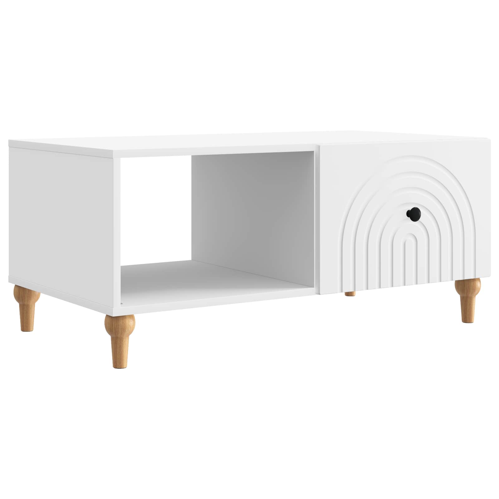 vidaXL Salontafel Zwart 90 x 50 x 40 cm Bewerkt hout
