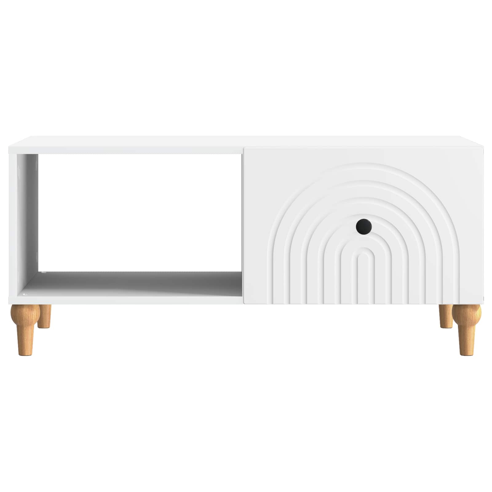 vidaXL Salontafel Zwart 90 x 50 x 40 cm Bewerkt hout