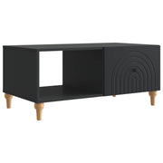 vidaXL Salontafel Zwart 90 x 50 x 40 cm Bewerkt hout