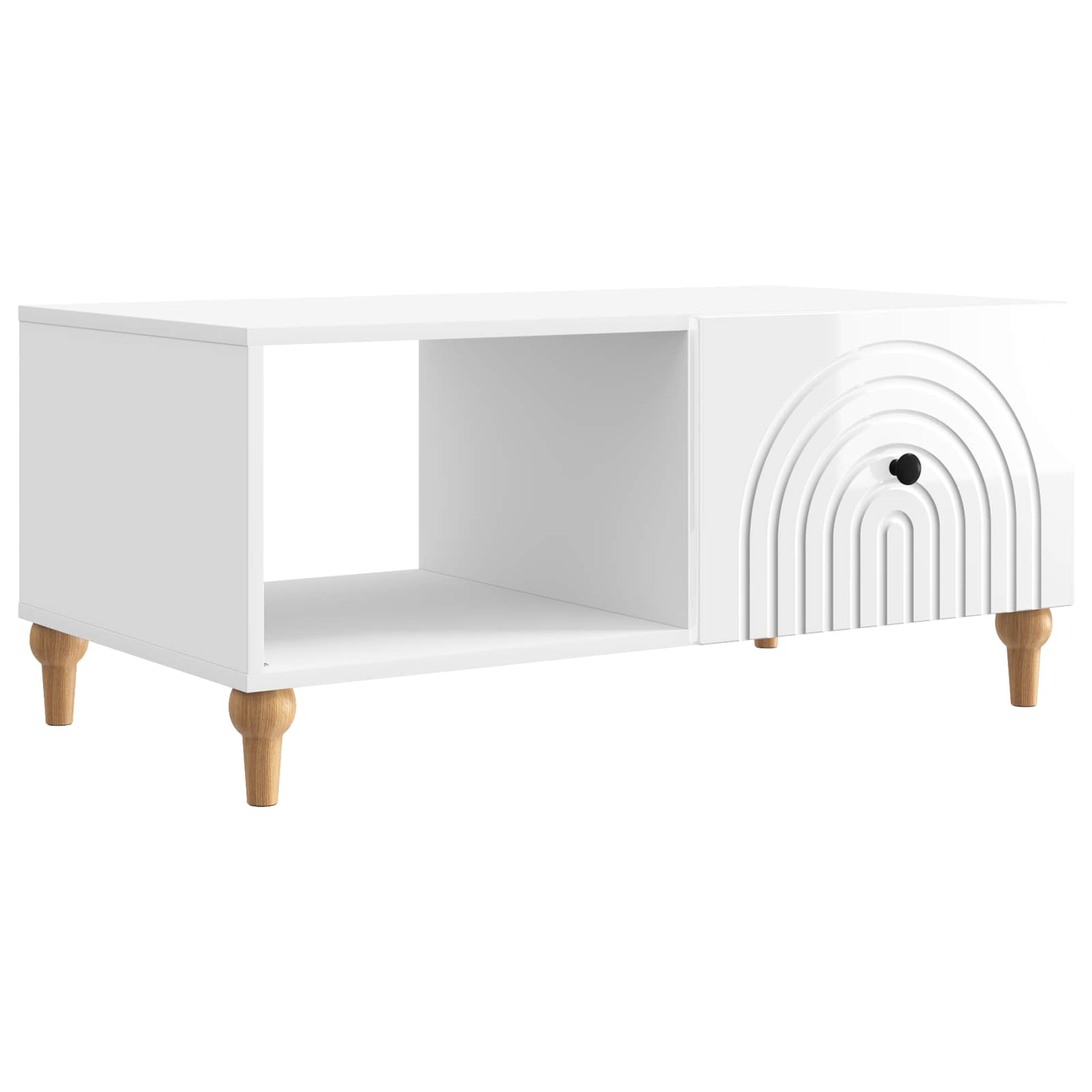 vidaXL Salontafel Zwart 90 x 50 x 40 cm Bewerkt hout