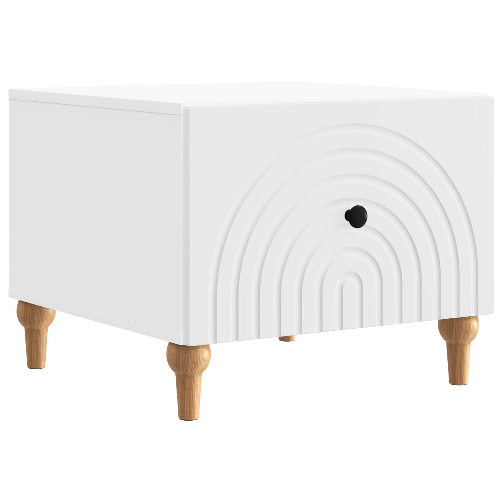 vidaXL Salontafel met lade Zwart 49 x 50 x 40 cm Bewerkt hout