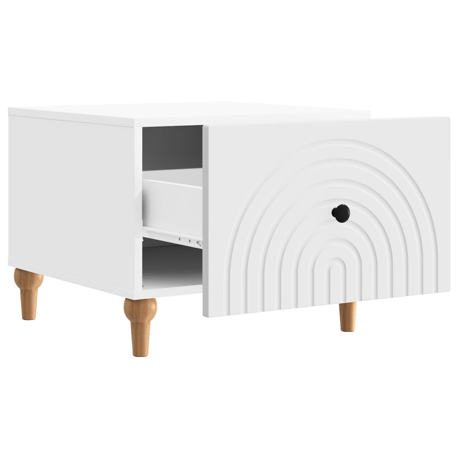 vidaXL Salontafel met lade Zwart 49 x 50 x 40 cm Bewerkt hout