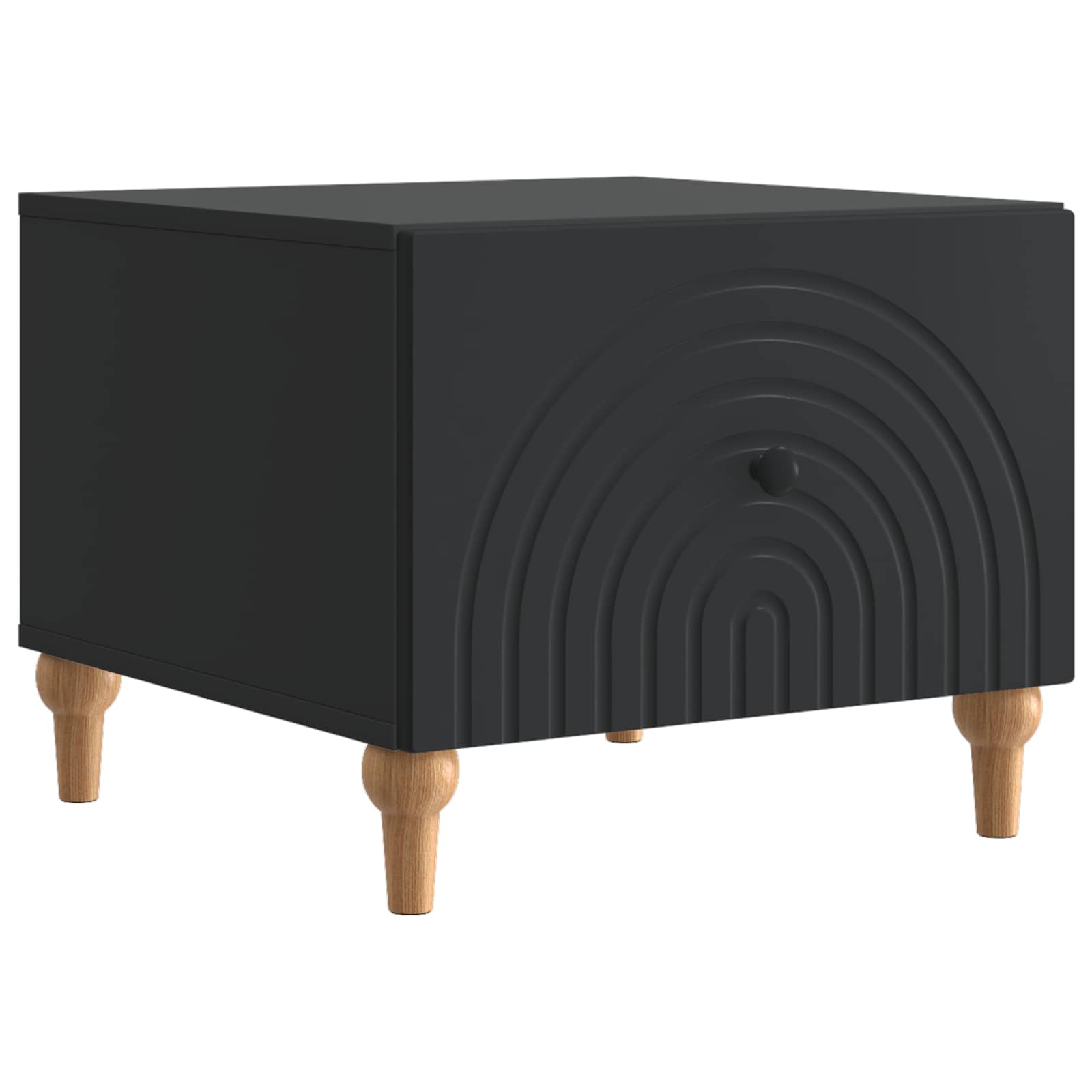 vidaXL Salontafel met lade Zwart 49 x 50 x 40 cm Bewerkt hout