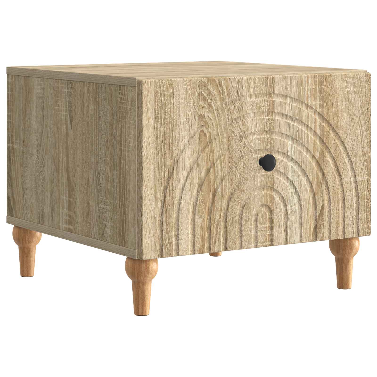 vidaXL Salontafel met lade Zwart 49 x 50 x 40 cm Bewerkt hout