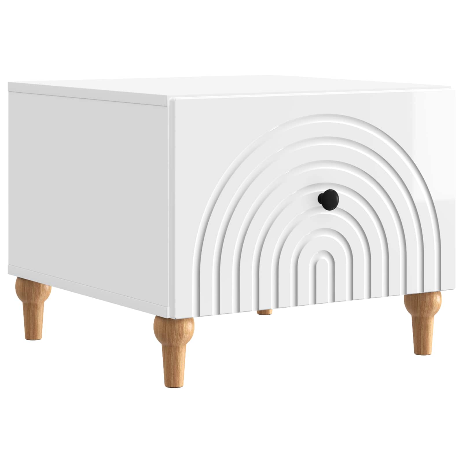 vidaXL Salontafel met lade Zwart 49 x 50 x 40 cm Bewerkt hout
