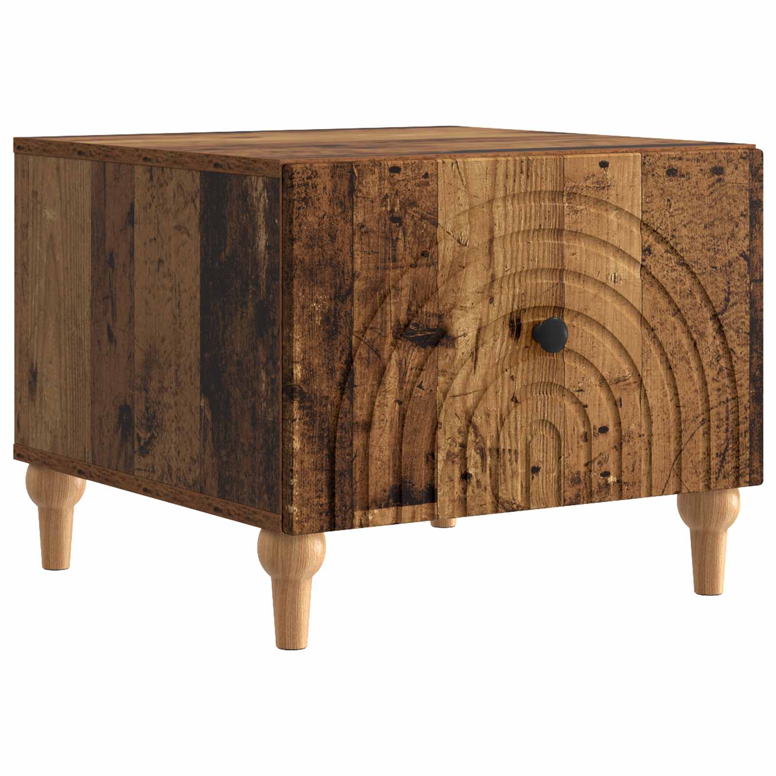 vidaXL Salontafel met lade Zwart 49 x 50 x 40 cm Bewerkt hout