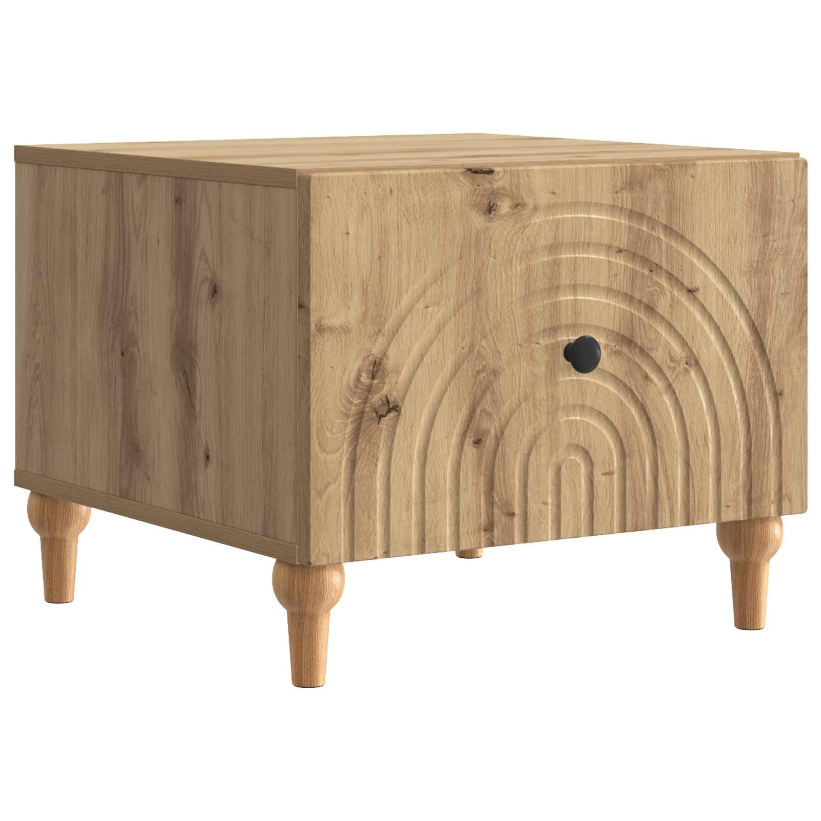 vidaXL Salontafel met lade Zwart 49 x 50 x 40 cm Bewerkt hout