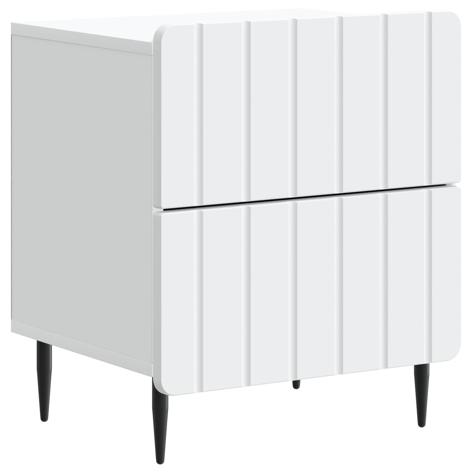 vidaXL Nachtkastje met lade 2 pcs Wit 43 x 34,5 x 49,5 cm Bewerkt hout