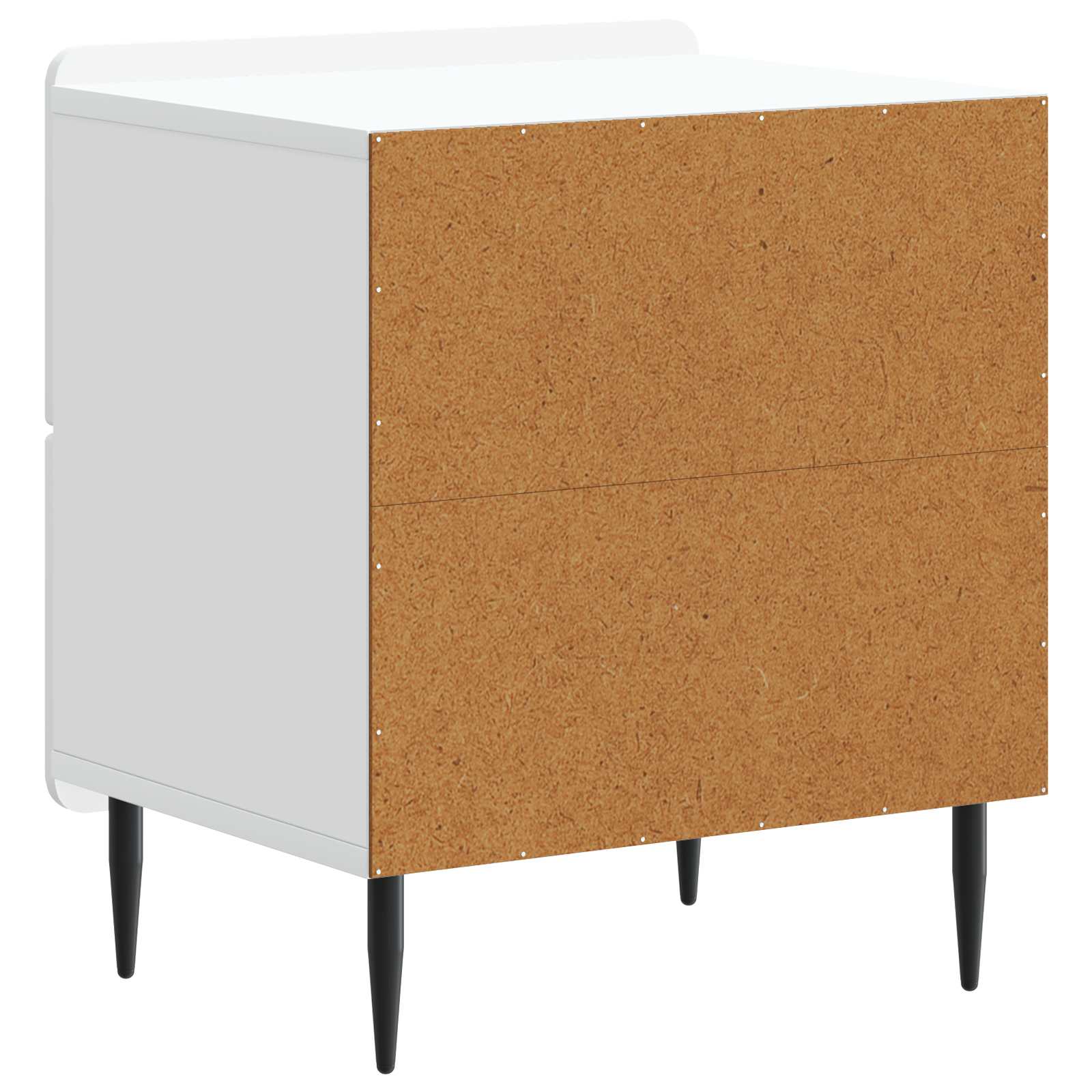 vidaXL Nachtkastje met lade 2 pcs Wit 43 x 34,5 x 49,5 cm Bewerkt hout