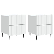 vidaXL Nachtkastje met lade 2 pcs Wit 43 x 34,5 x 49,5 cm Bewerkt hout