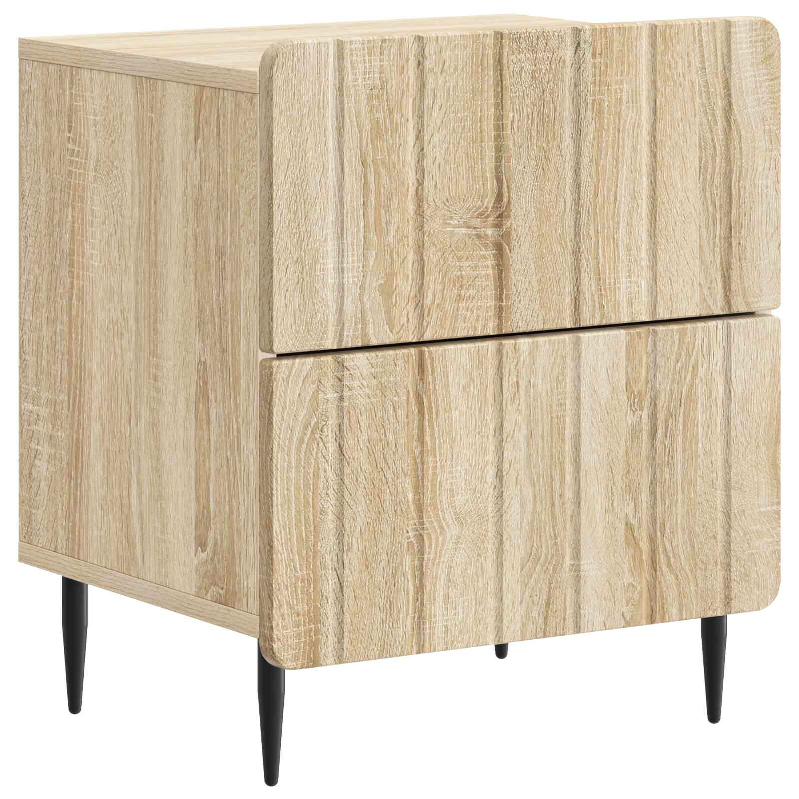 vidaXL Nachtkastje met lade 2 pcs Wit 43 x 34,5 x 49,5 cm Bewerkt hout