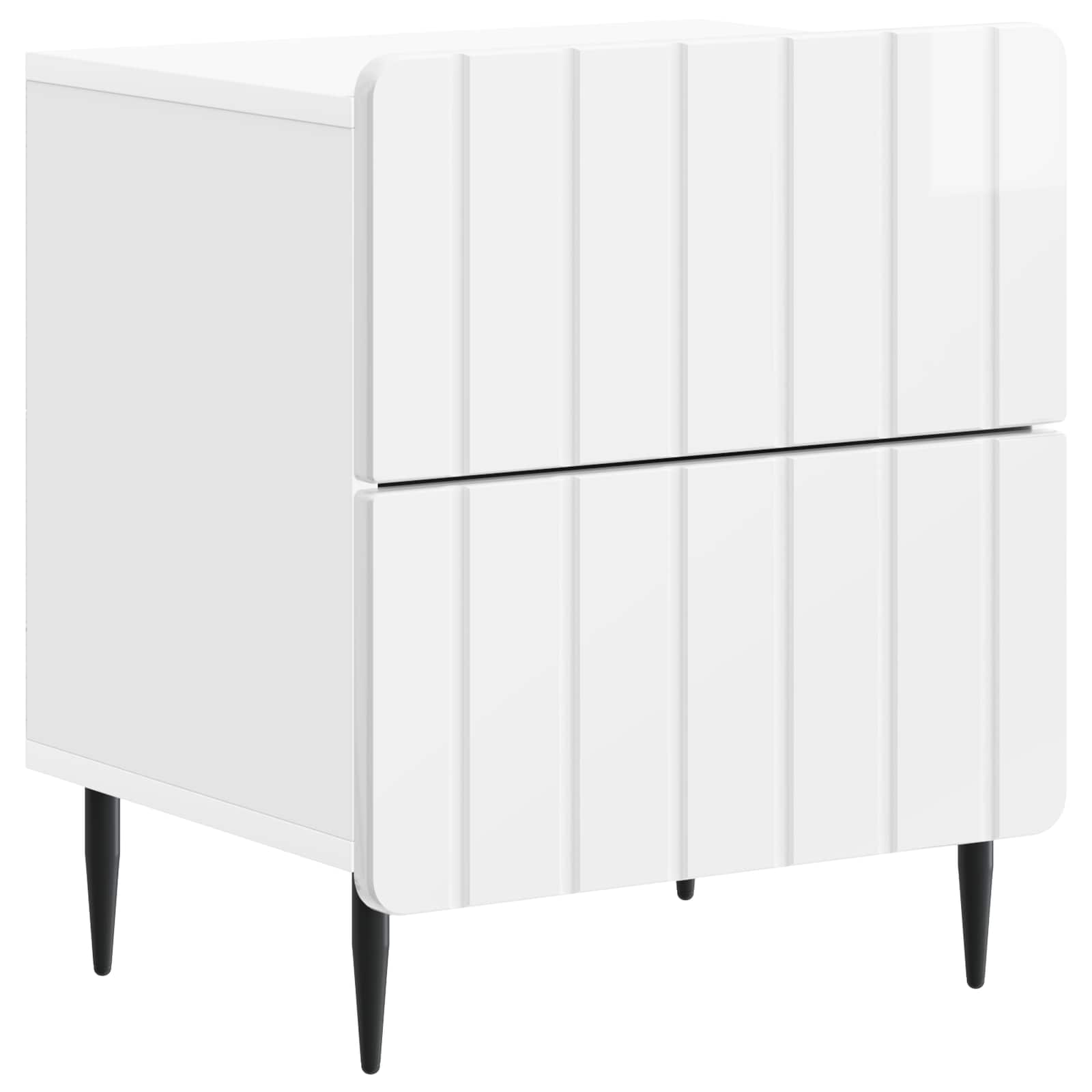 vidaXL Nachtkastje met lade 2 pcs Wit 43 x 34,5 x 49,5 cm Bewerkt hout
