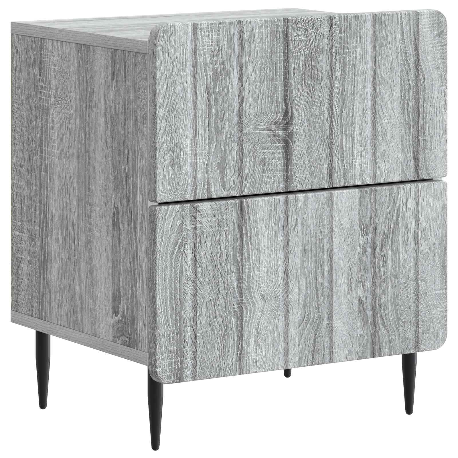 vidaXL Nachtkastje met lade 2 pcs Wit 43 x 34,5 x 49,5 cm Bewerkt hout