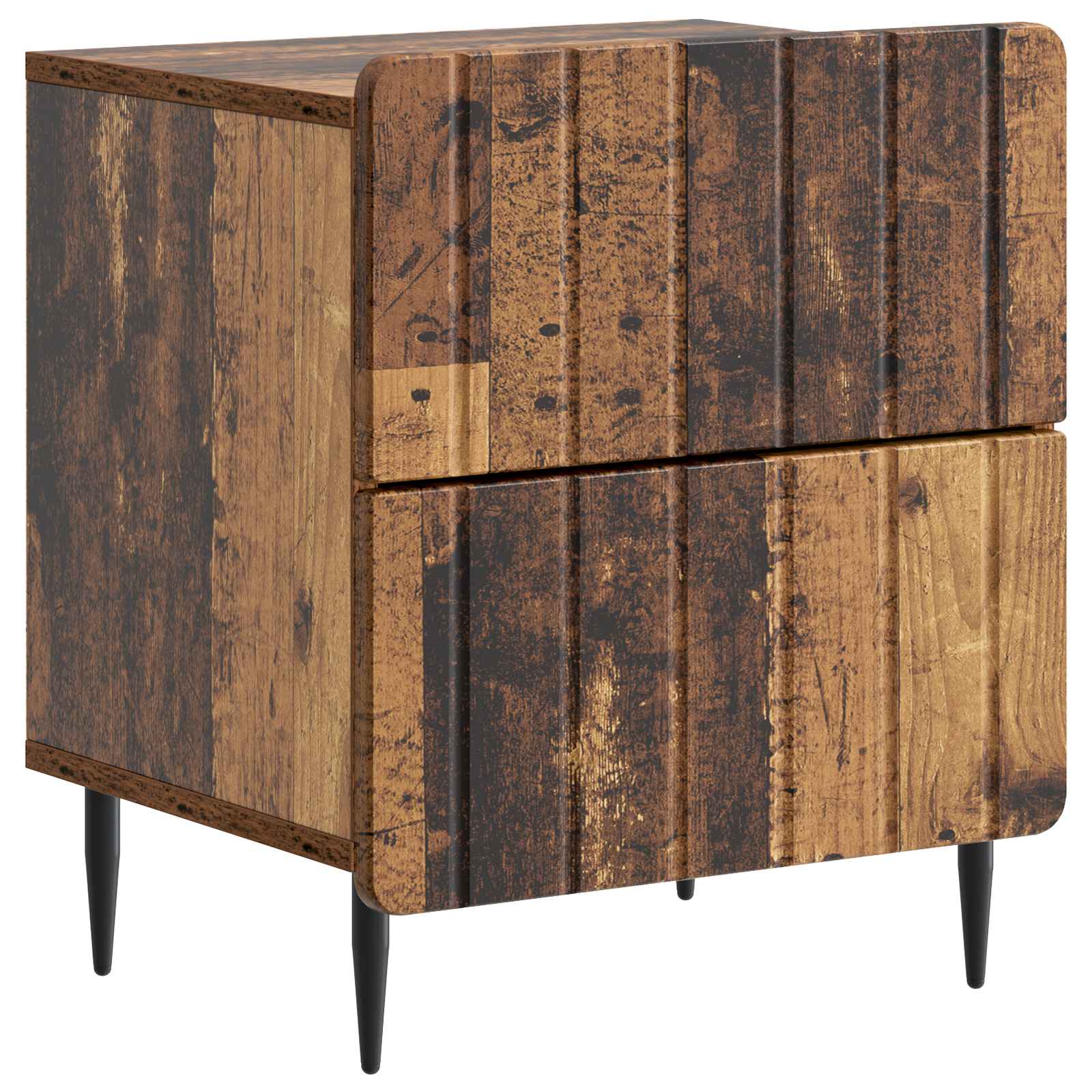 vidaXL Nachtkastje met lade 2 pcs Wit 43 x 34,5 x 49,5 cm Bewerkt hout