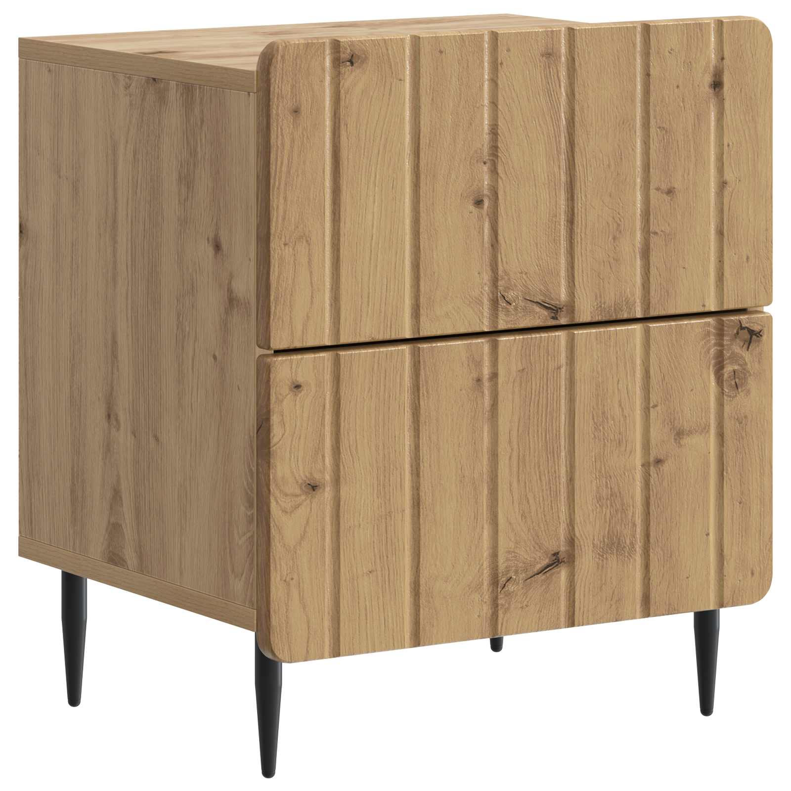 vidaXL Nachtkastje met lade 2 pcs Wit 43 x 34,5 x 49,5 cm Bewerkt hout