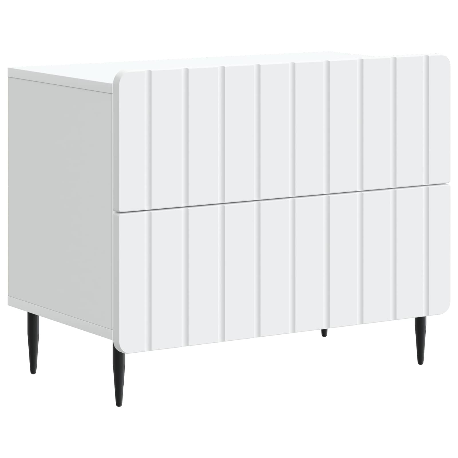vidaXL Nachtkastje met lade Zwart 62 x 34,5 x 49,5 cm Bewerkt hout