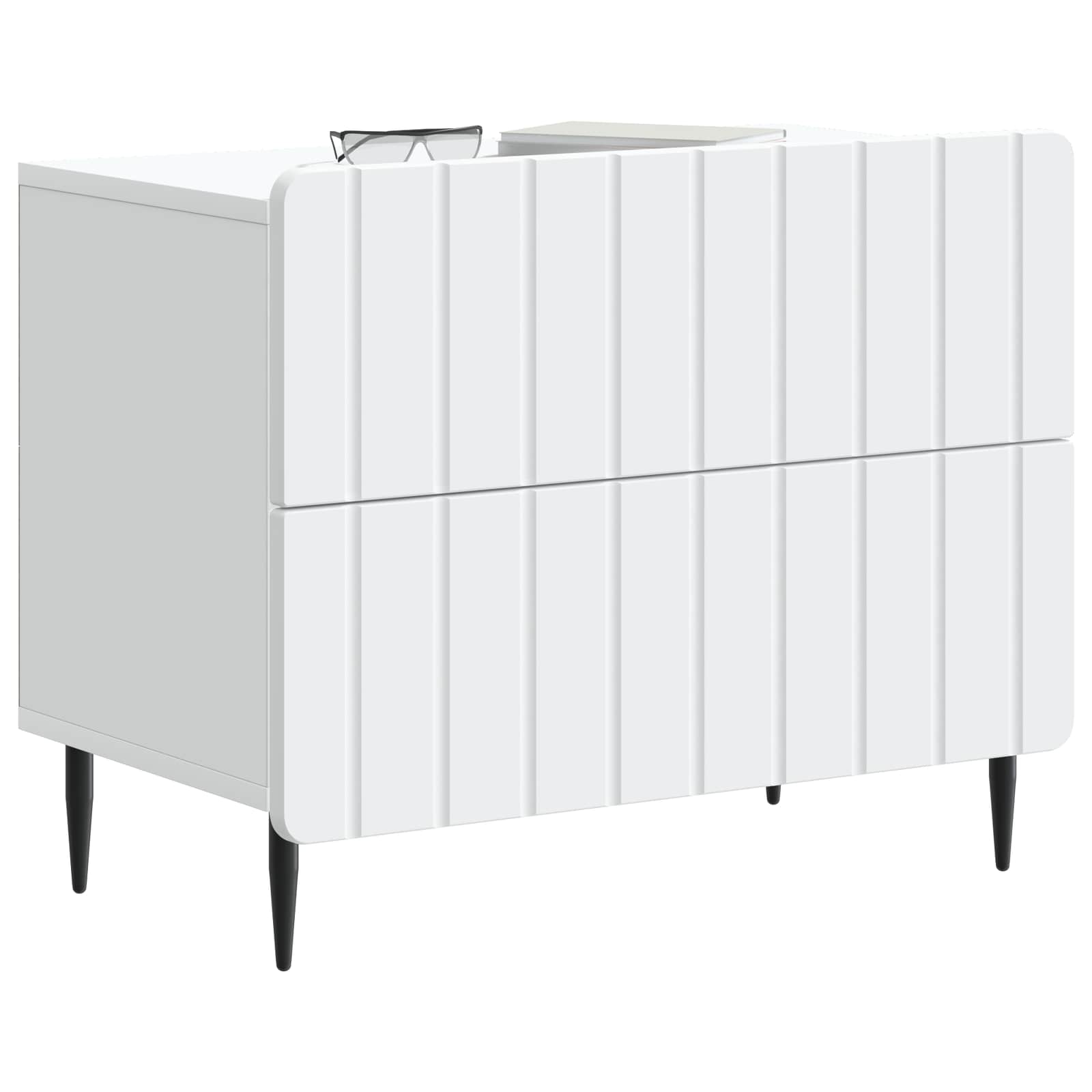vidaXL Nachtkastje met lade Zwart 62 x 34,5 x 49,5 cm Bewerkt hout