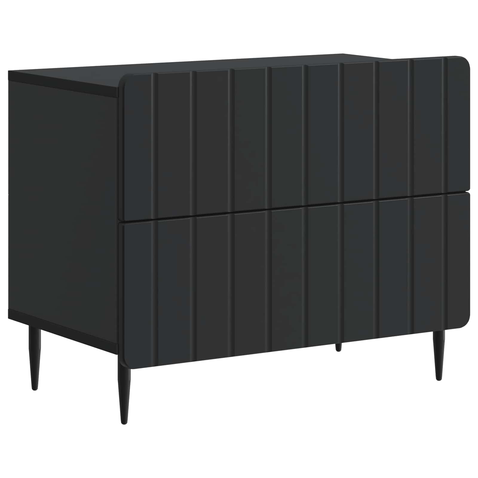 vidaXL Nachtkastje met lade Zwart 62 x 34,5 x 49,5 cm Bewerkt hout