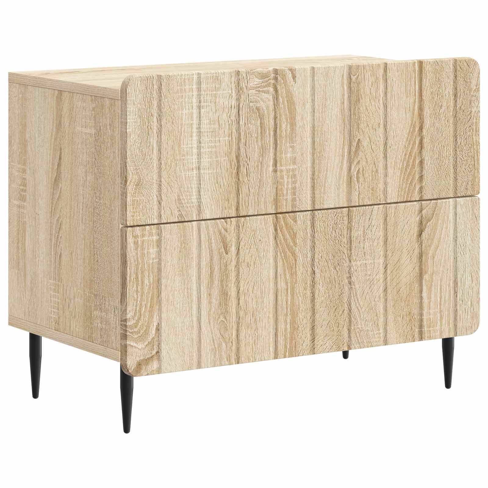 vidaXL Nachtkastje met lade Zwart 62 x 34,5 x 49,5 cm Bewerkt hout