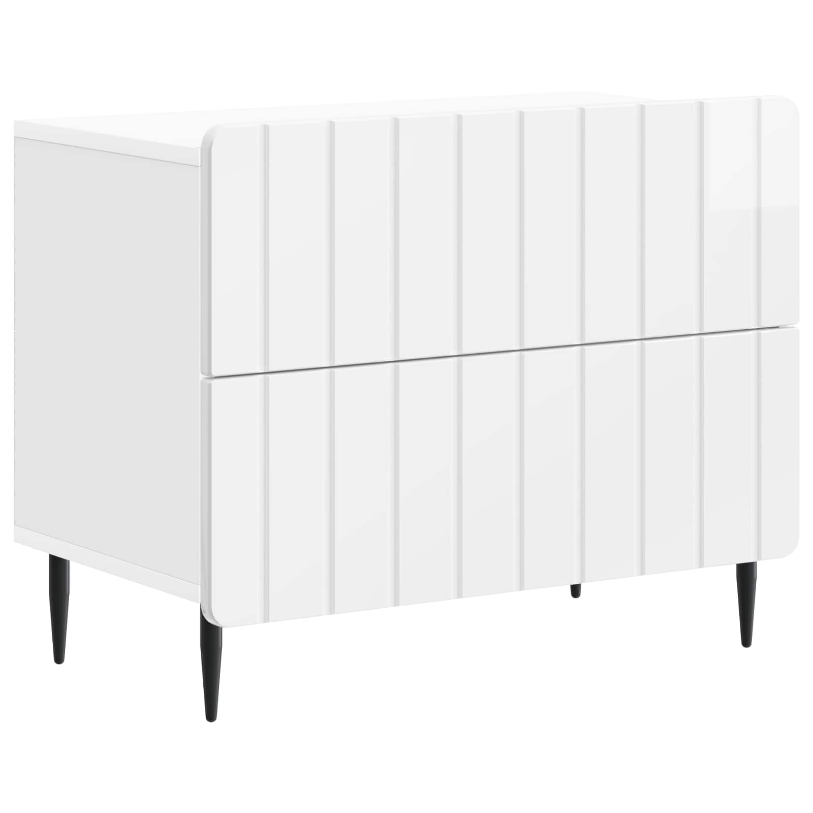 vidaXL Nachtkastje met lade Zwart 62 x 34,5 x 49,5 cm Bewerkt hout