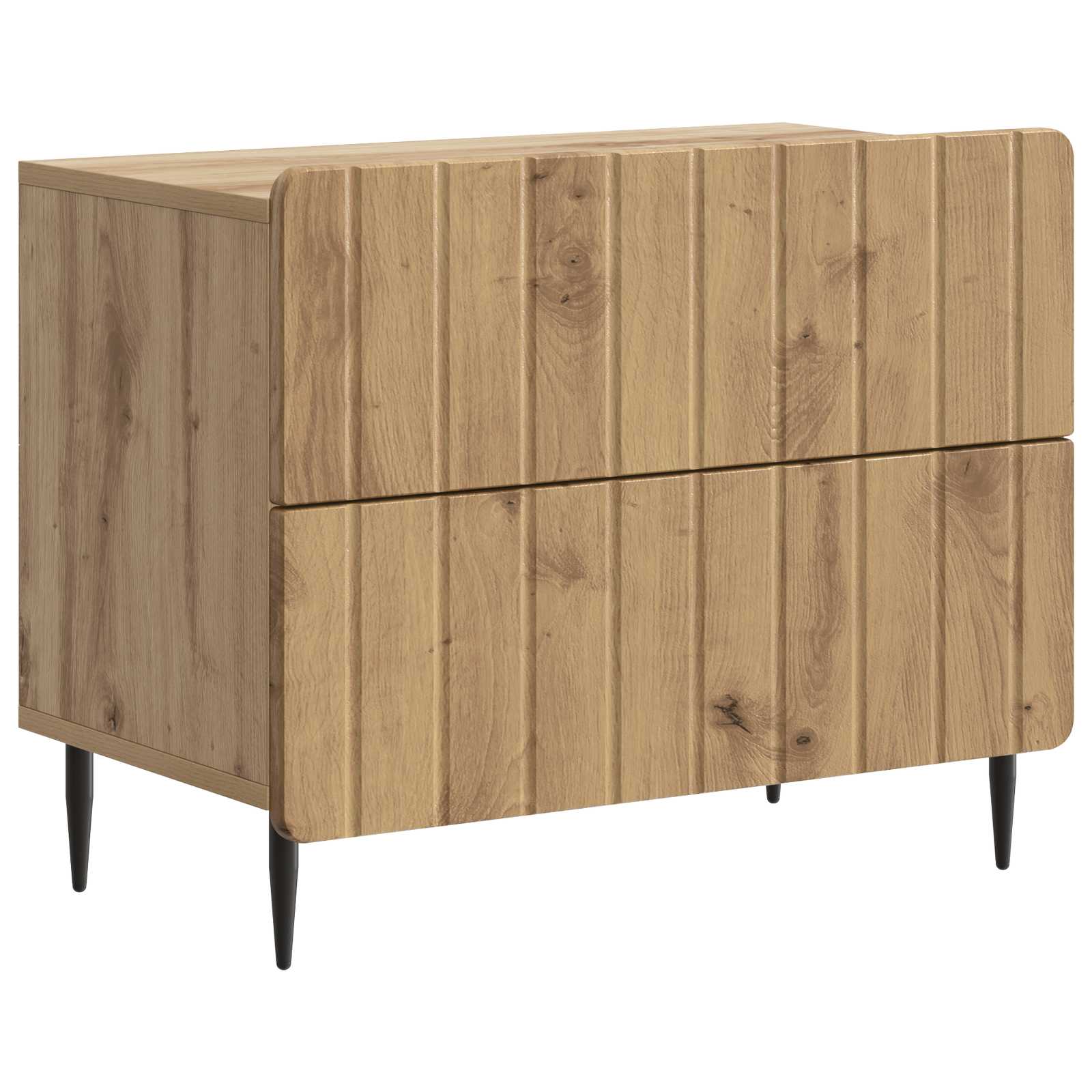 vidaXL Nachtkastje met lade Zwart 62 x 34,5 x 49,5 cm Bewerkt hout
